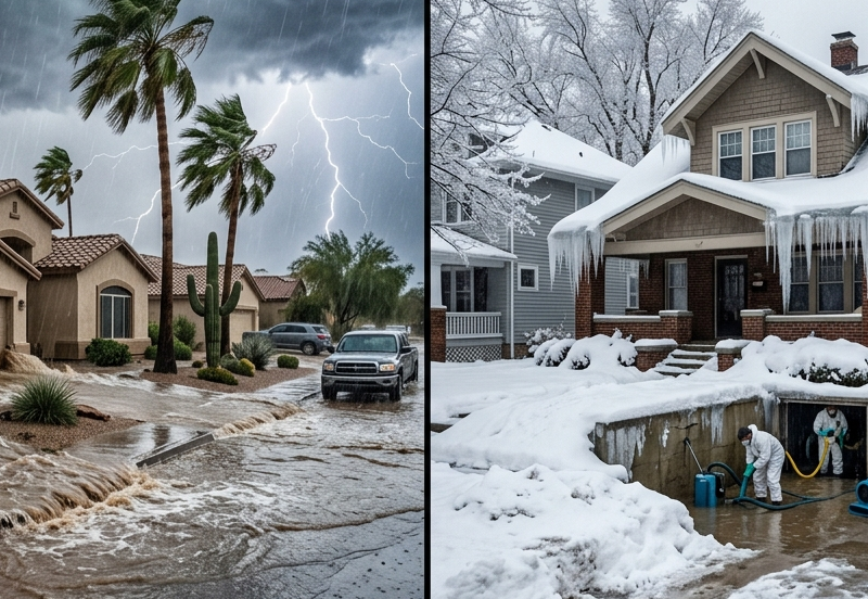 Desert Heat vs. Great Lakes Cold: Why Water Damage in Phoenix and Cleveland Require Completely Different Approaches